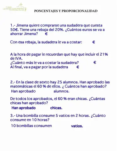 Porcentajes y proporcionalidad