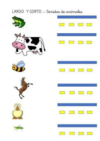 Largo y corto - Sonidos de animales