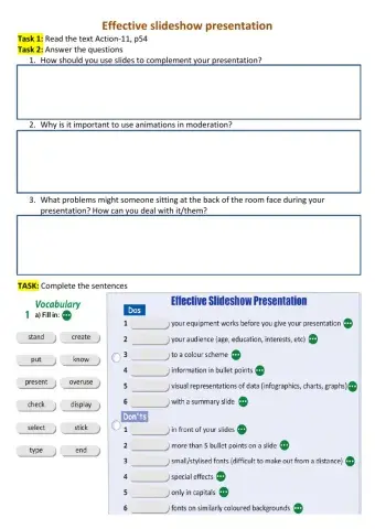 Slideshow presentation