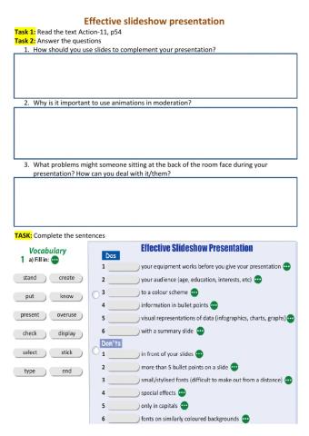 Slideshow presentation
