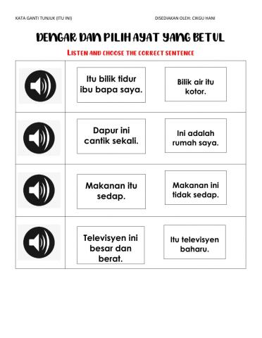 Kata ganti nama tunjuk latih tubi