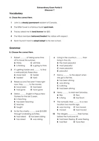 Extraordinary Exam iDiscover 7 U1