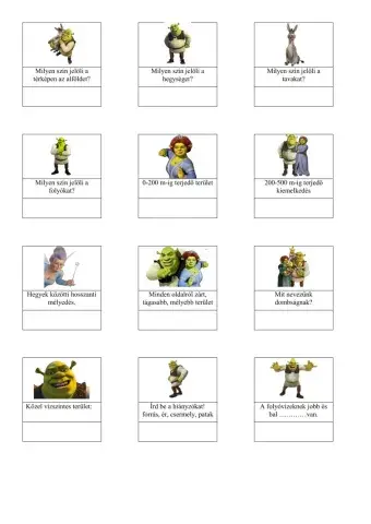 Felszínformák 3.o.