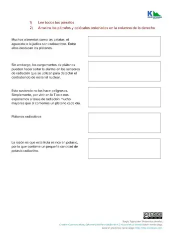 Ordena los párrafos VI