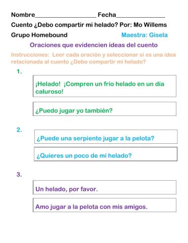 ¿Debo compartir mi helado?