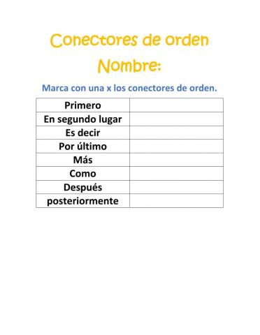 Conectores de orden