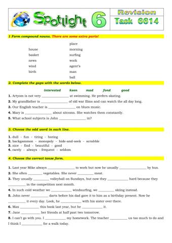 Spotlight 6 Task 6614