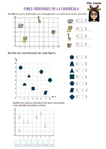 Pares ordenados en la cuadrícula - JESSENIA MATUTE