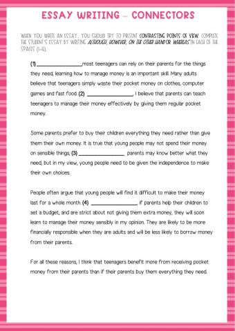 Essay – connectors