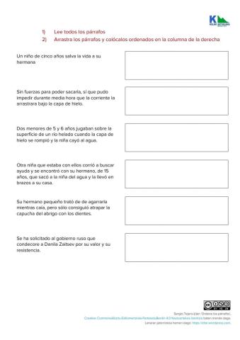 Ordena los párrafos VII