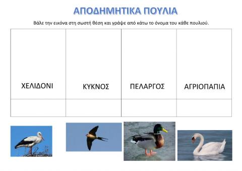 Αποδημητικά πουλιά