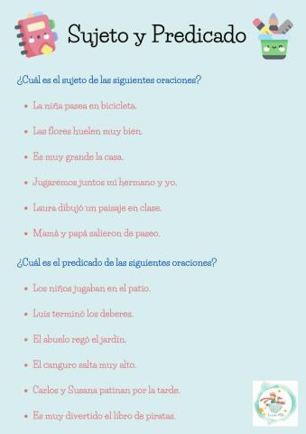Sujeto y predicado