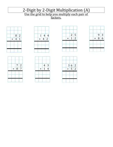 Multiplication by 2 digit number