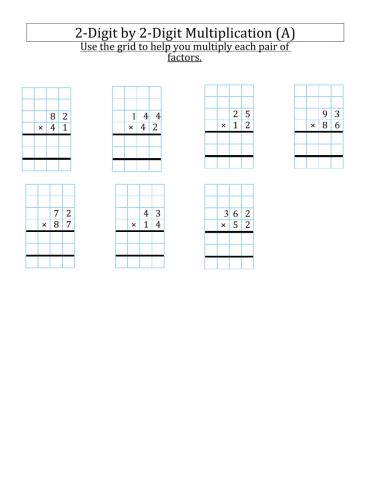 Multiplication by 2 digit number