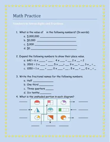 Numbers to seven digits