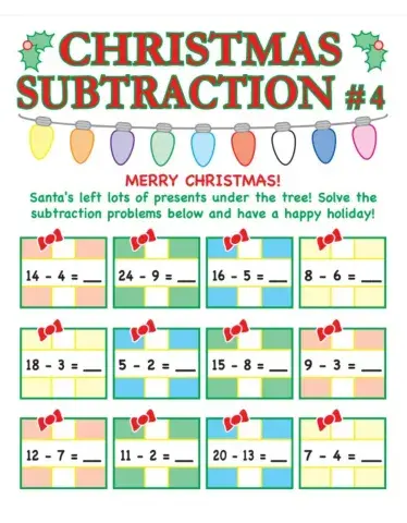 Subtraction Holiday