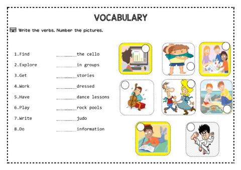 VOCABULARY 1 Final Exam 2020