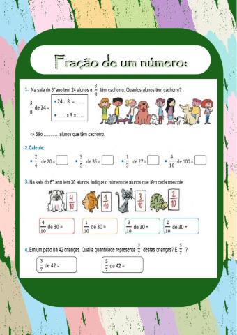 Fração de um número