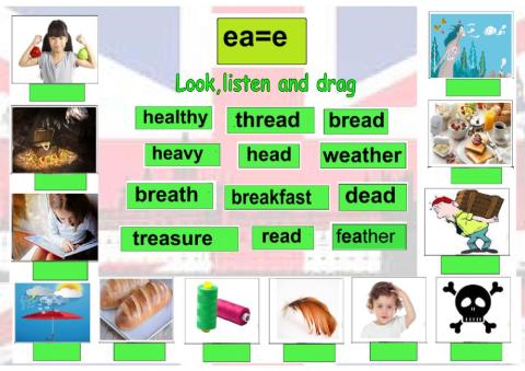 Diphthong EA sounds like e