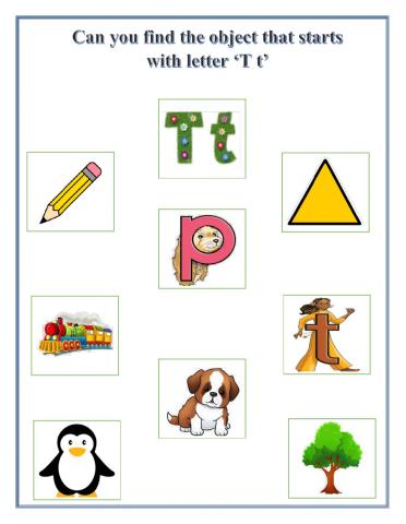 Find the object that starts with letter ‘T t’