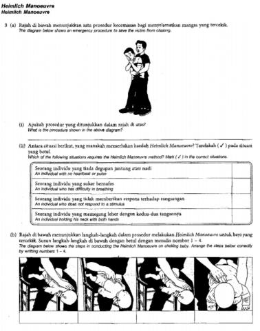 Aktiviti Uji Pemahaman Heimlich Manoeuvre