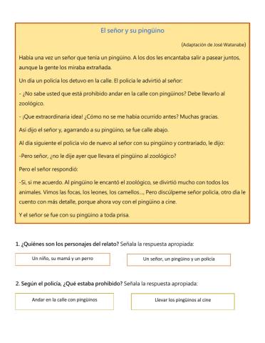 El señor y su pingüino