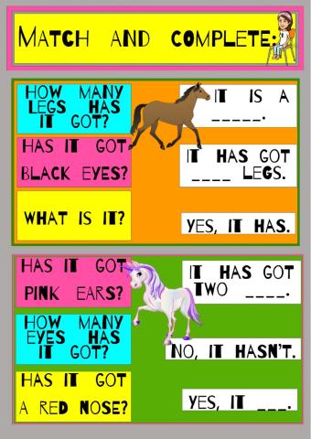 Match: animals'  bodies