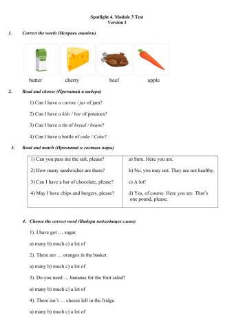 Spotlight 4 Module 3 Test