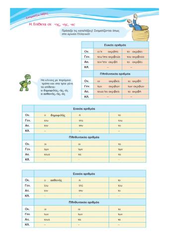 Επίθετα σε -ης,-ης,-ες