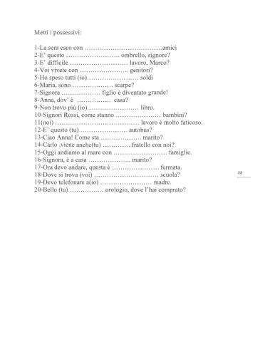 Esame i Possessivi