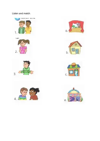 Where were you yesterday : Listen and Match