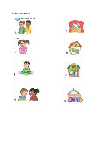 Where were you yesterday : Listen and Match