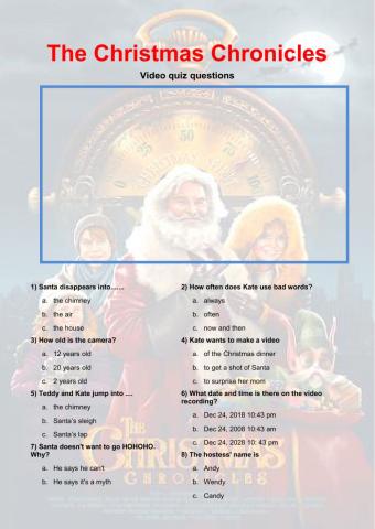 The Christmas Chronicles - video quiz