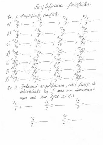 Amplificarea fractiilor