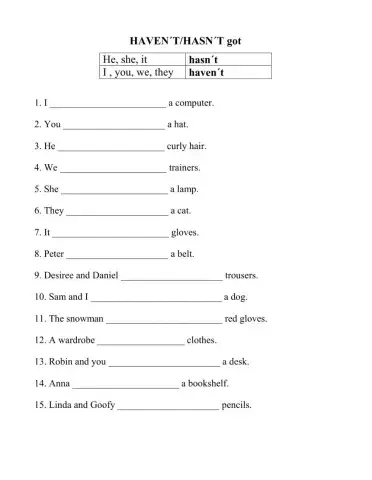 Have not or has not grammar