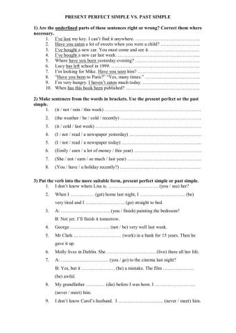 Present perfect vs Past Simple