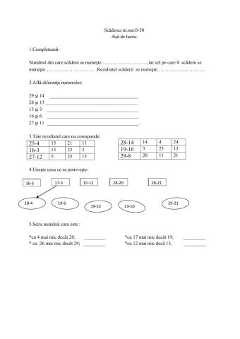 Scaderea in concentrul 0-30 fara trecere peste ordin