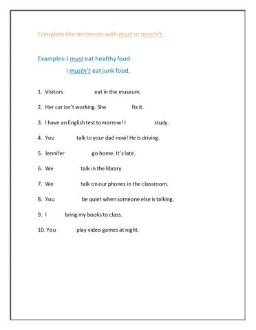 Schools - Grammar activity