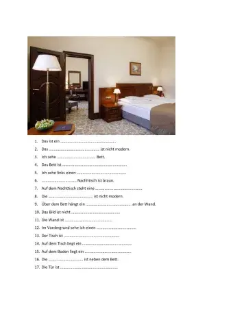 Bildbeschreibung - Zimmer