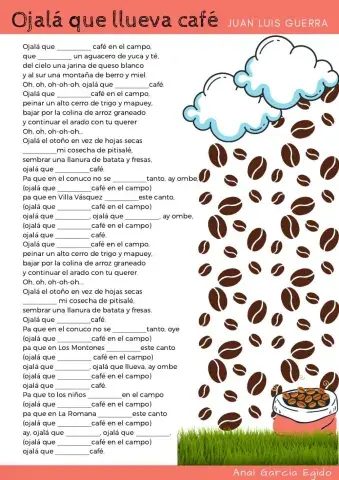 Ojalá que llueva café