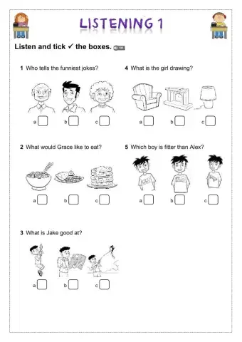 Kids 4 listening 1 - final exam