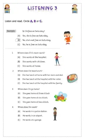 Kids 4 listening 3 - final exam