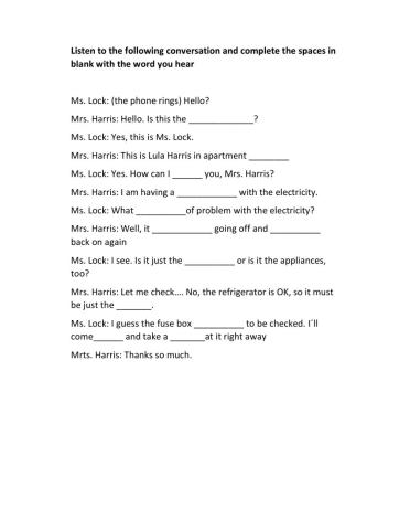 Unit 6 listening (Interchange 3A)