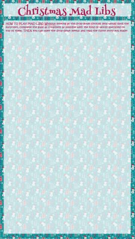 Christmas Mad Libs