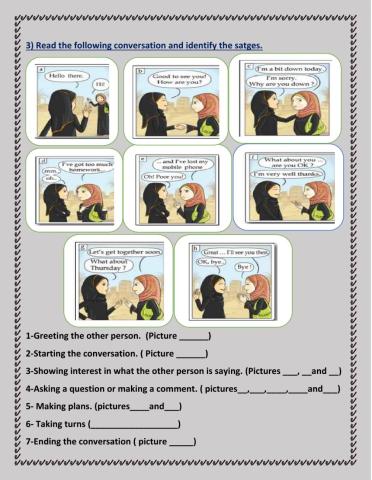 Stages of a conversation