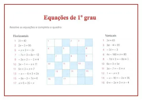 Equações de 1º Grau - 7.3