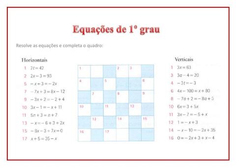Equações de 1º Grau - 7.3