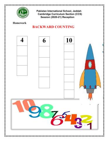 Backward counting rocket