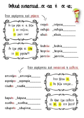 Θηλυκά ουσιαστικά σε -εια και -ια