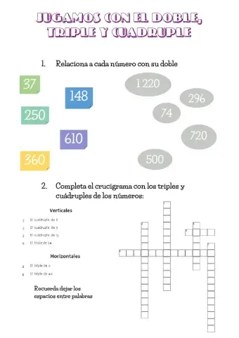 Doble, triple y cuádruple